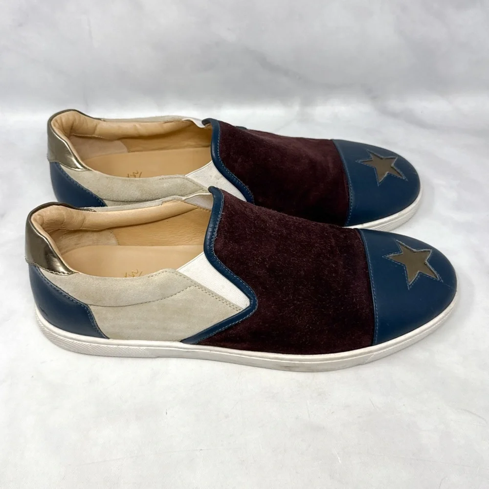 Christian Louboutin Naza Star Suede Leather Cap Toe Slip On Sneaker Shoe Mens 43 - Picture 4 of 15